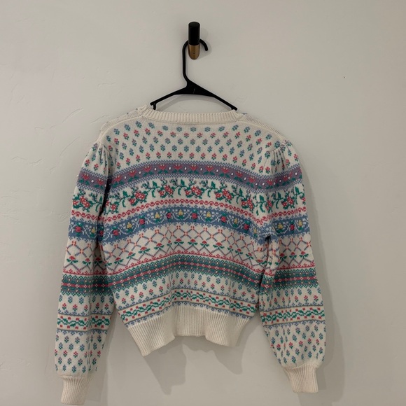 Susan Bristol Cream Multicolor Patterned Sweater - Picture 5 of 5